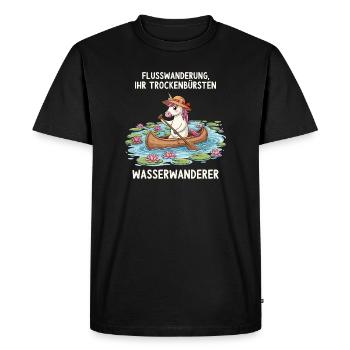 Excursion en canoë Licorne - T-shirt Premium bio Homme - noir - Devant - Nico (187cm)
