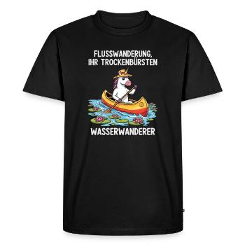 Excursion en canoë Licorne - T-shirt Premium bio Homme - noir - Devant - Nico (187cm)