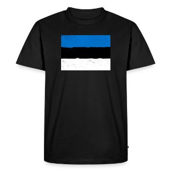Flag of Estonia – Nordic minimalism - Men's Premium Organic T-Shirt - black - Front - Nico (187cm)