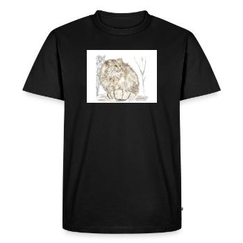 Manul wild cat - Men's Premium Organic T-Shirt - black - Front - Nico (187cm)