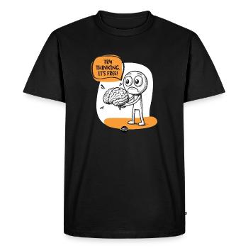 Cerveau. Un peu d’assemblage est requis. - T-shirt Premium bio Homme - noir - Devant - Nico (187cm)