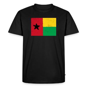 Drapeau de la Guinée-Bissau – Étoile de l’Afrique - T-shirt Premium bio Homme - noir - Devant - Nico (187cm)