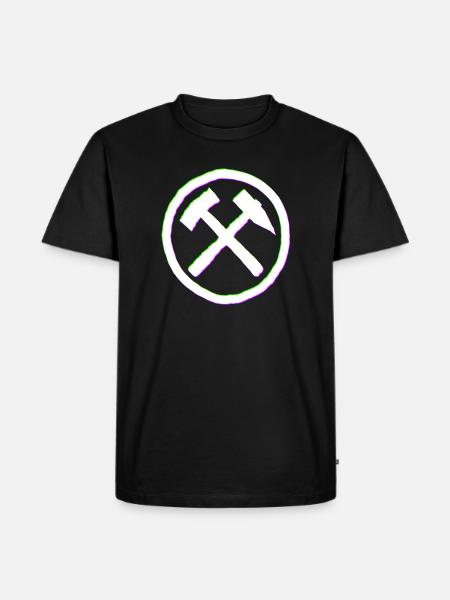 Ruhrpott Hammer Schlegel Glitch - Men's Premium Organic T-Shirt - black