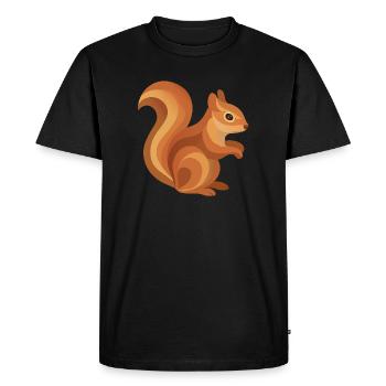 Squirrel – Playful forest animal in warm tones - Men's Premium Organic T-Shirt - black - Front - Nico (187cm)