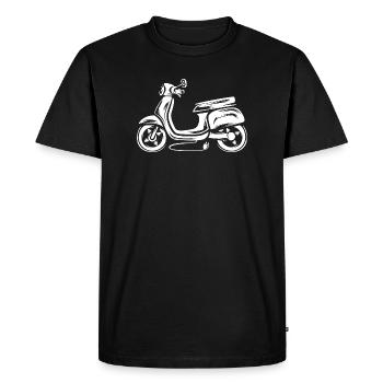 Electric Scooter Illustration - E Moped Driver - Men's Premium Organic T-Shirt - black - Front - Nico (187cm)