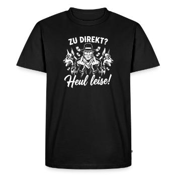 Annonce directe - T-shirt Premium bio Homme - noir - Devant - Nico (187cm)