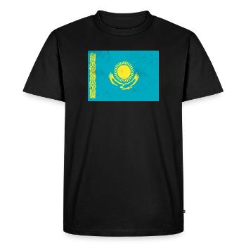 Drapeau du Kazakhstan - T-shirt Premium bio Homme - noir - Devant - Nico (187cm)