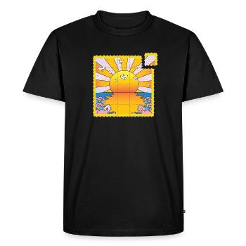 California Sunshine - Men's Premium Organic T-Shirt - black - Front - Nico (187cm)
