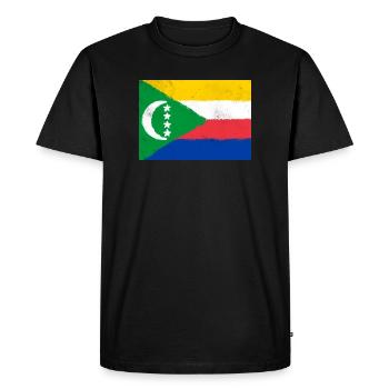 Drapeau des Comores - T-shirt Premium bio Homme - noir - Devant - Nico (187cm)