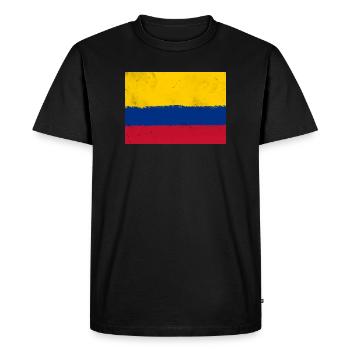 Drapeau de la Colombie - T-shirt Premium bio Homme - noir - Devant - Nico (187cm)