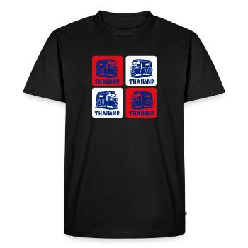 Thaïlande Tuk Tuk Design - T-shirt Premium bio Homme - noir - Devant - Nico (187cm)