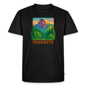 Yosemite Wilderness - Men's Premium Organic T-Shirt - black - Front - Nico (187cm)