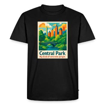 Ambiance de Central Park - T-shirt Premium bio Homme - noir - Devant - Nico (187cm)