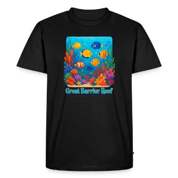 Grande Barrière de corail - T-shirt Premium bio Homme - noir - Devant - Nico (187cm)