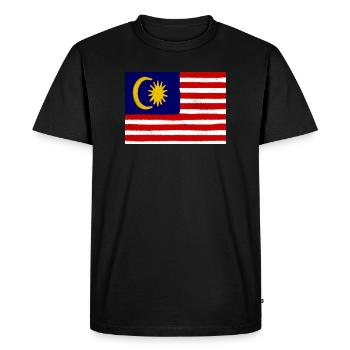 Drapeau de la Malaisie - T-shirt Premium bio Homme - noir - Devant - Nico (187cm)