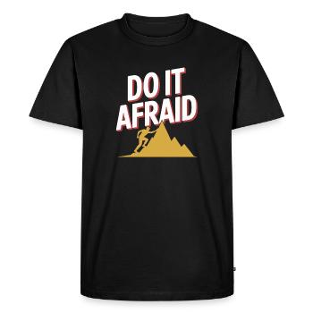 Fais-le Peur Courage Développement Motivation - T-shirt Premium bio Homme - noir - Devant - Nico (187cm)
