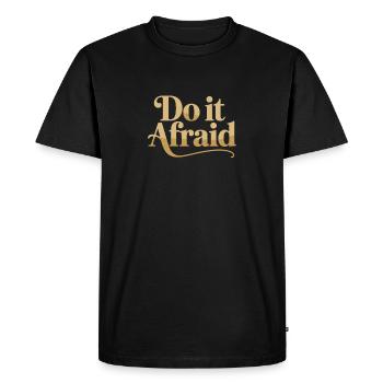 Fais-le Peur Courage Développement Motivation - T-shirt Premium bio Homme - noir - Devant - Nico (187cm)