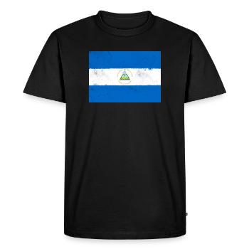 Flag of Nicaragua - Men's Premium Organic T-Shirt - black - Front - Nico (187cm)