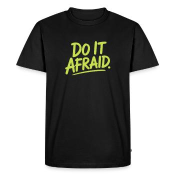 Fais-le Peur Courage Développement Motivation - T-shirt Premium bio Homme - noir - Devant - Nico (187cm)