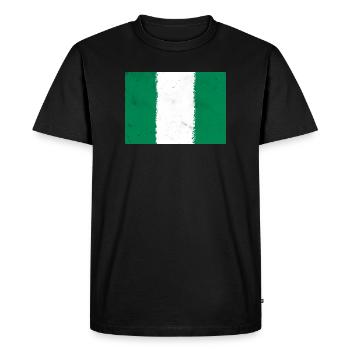 Drapeau du Nigeria - T-shirt Premium bio Homme - noir - Devant - Nico (187cm)