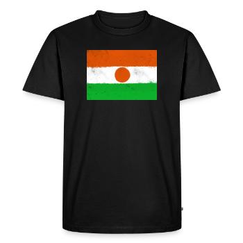 Drapeau du Niger - T-shirt Premium bio Homme - noir - Devant - Nico (187cm)