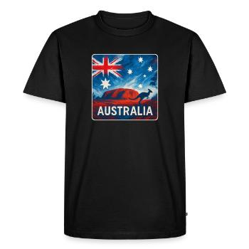 Conception de l’Outback australien - T-shirt Premium bio Homme - noir - Devant - Nico (187cm)