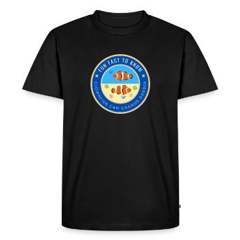 Clownfish can change gender - Men's Premium Organic T-Shirt - black - Front - Nico (187cm)