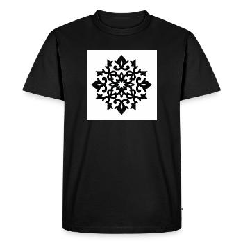 Flocon de neige détaillé avec ornementation - T-shirt Premium bio Homme - noir - Devant - Nico (187cm)