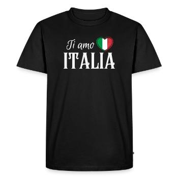 I love Italy, Italian pride - Men's Premium Organic T-Shirt - black - Front - Nico (187cm)