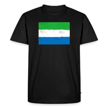 Drapeau de la Sierra Leone - T-shirt Premium bio Homme - noir - Devant - Nico (187cm)