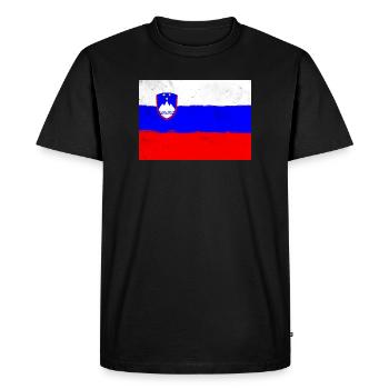 Drapeau de la Slovénie - T-shirt Premium bio Homme - noir - Devant - Nico (187cm)
