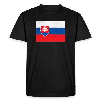 Drapeau de la Slovaquie - T-shirt Premium bio Homme - noir - Devant - Nico (187cm)