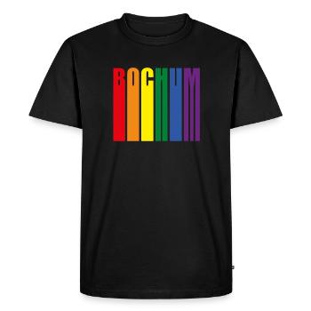 Bochum, Allemagne, Cadeau de la fierté arc-en-ciel - T-shirt Premium bio Homme - noir - Devant - Nico (187cm)