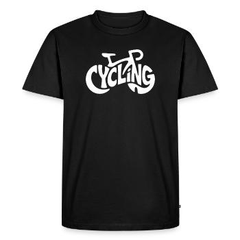 Radfahren Fahrrad Wortkunst - Männer Premium Bio T-Shirt - Schwarz - Vorne - Nico (187cm)
