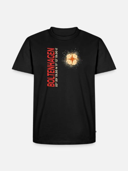Boltenhagen - Männer Premium Bio T-Shirt - Schwarz
