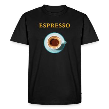 Motif de café expresso pour les amateurs de café - T-shirt Premium bio Homme - noir - Devant - Nico (187cm)