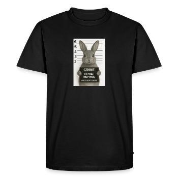 Lapin criminel - T-shirt Premium bio Homme - noir - Devant - Nico (187cm)