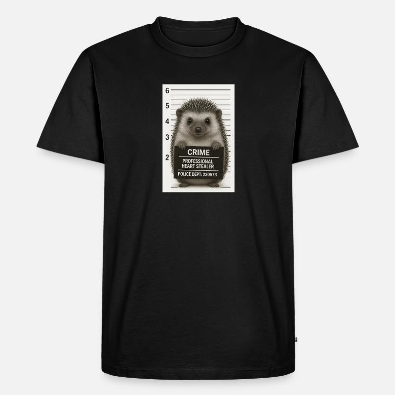 Verbrecherischer Igel - Männer Premium Bio T-Shirt - Schwarz