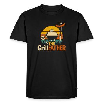 Grilling fun in style - The GrillFather BBQ Kitchen - Men's Premium Organic T-Shirt - black - Front - Nico (187cm)