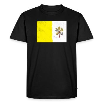 Drapeau du Vatican - T-shirt Premium bio Homme - noir - Devant - Nico (187cm)