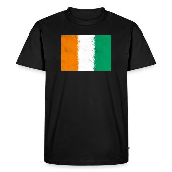 Drapeau de la Côte d’Ivoire - T-shirt Premium bio Homme - noir - Devant - Nico (187cm)