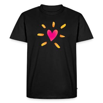 Heart Course Wedding Love Comic Marry Couple - Men's Premium Organic T-Shirt - black - Front - Nico (187cm)