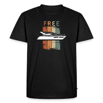 Illustration de yacht vintage - Icône des sports nautiques - T-shirt Premium bio Homme - noir - Devant - Nico (187cm)