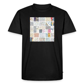 Abstract Mosaic Pattern Art Collection - Men's Premium Organic T-Shirt - black - Front - Nico (187cm)