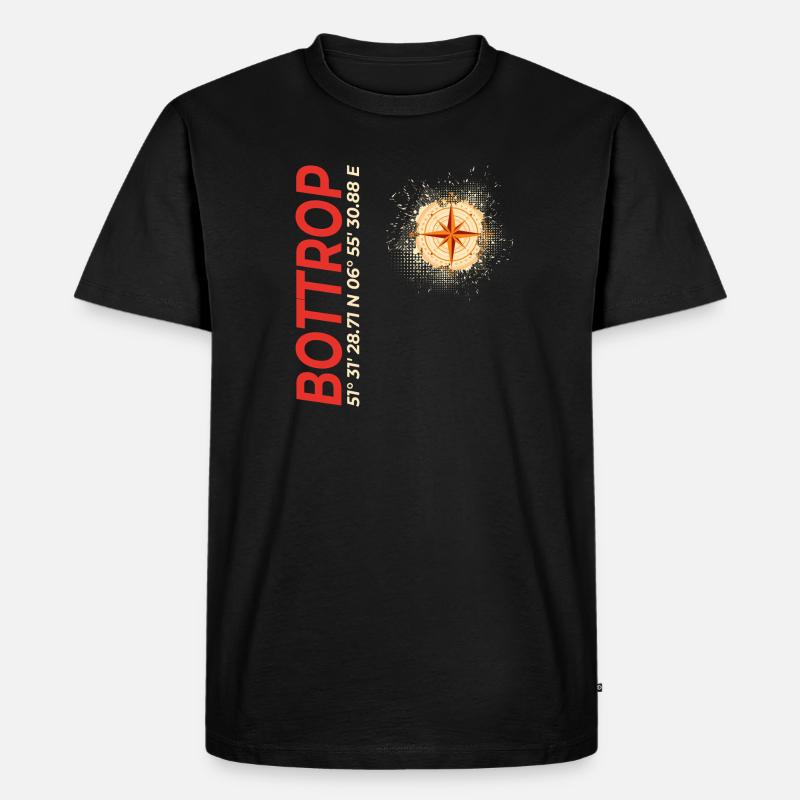Bottrop - Männer Premium Bio T-Shirt - Schwarz