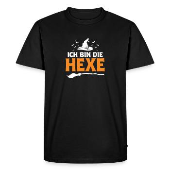 Je suis la sorcière Halloween - T-shirt Premium bio Homme - noir - Devant - Nico (187cm)