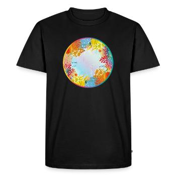 Monde sous-marin coloré avec des coraux - T-shirt Premium bio Homme - noir - Devant - Nico (187cm)