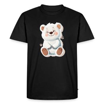 Cute Bear – Gift Idea for Forest & Animal Fans - Men's Premium Organic T-Shirt - black - Front - Nico (187cm)