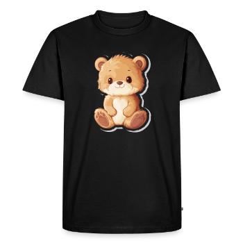 Cute Bear – Gift Idea for Forest & Animal Fans - Men's Premium Organic T-Shirt - black - Front - Nico (187cm)