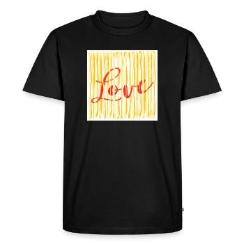 LOVE PASTA SPAGHETTI COOKING - Men's Premium Organic T-Shirt - black - Front - Nico (187cm)